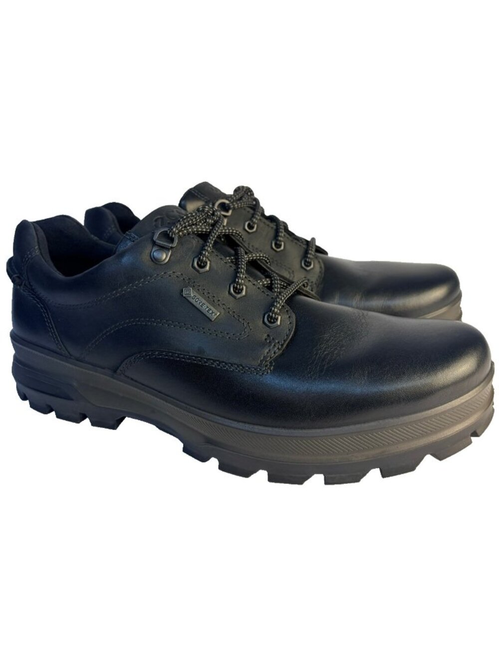 ECCO Rugged Track GTX Gore-Tex Boots Men's Sz EU45 US11 Black Leather Gorpcore